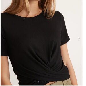 MARINE LAYER Lexi Rib Twist Front Top NWT Size XS